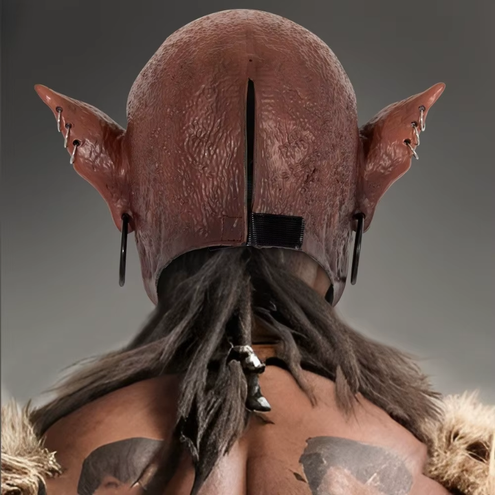 Warcraft Mask with Earrings – Terrifying Cosplay Accessory