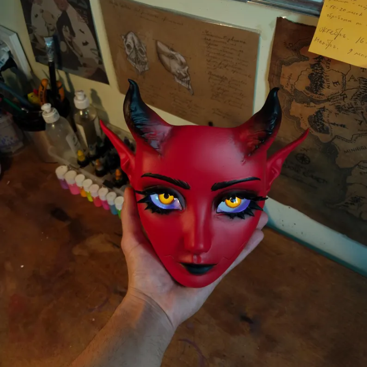 Halloween Babydoll Mask (adjustable)