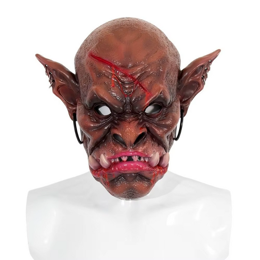 Warcraft Mask with Earrings – Terrifying Cosplay Accessory