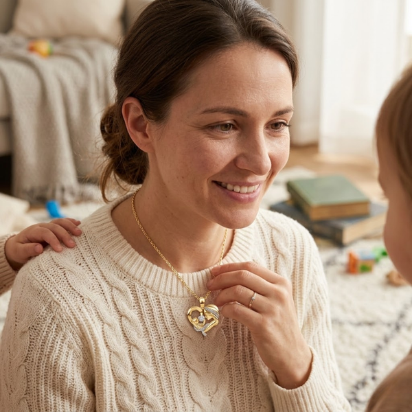 Mom & Baby Heart Necklace