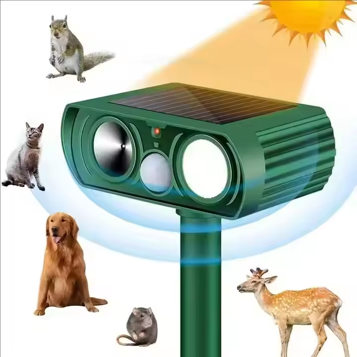 Scare Away Animals and Thieves with Light and Sound – 24/7 Eco-Friendly Security