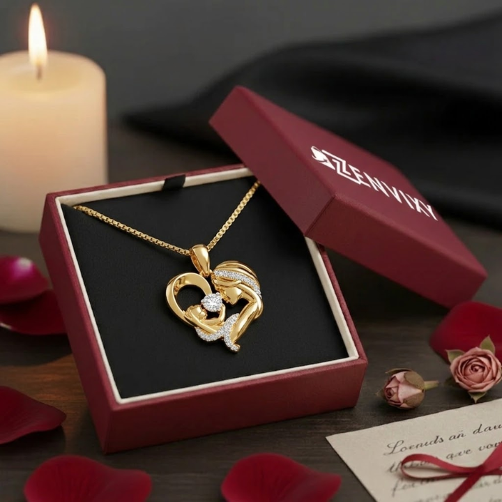 Mom & Baby Heart Necklace