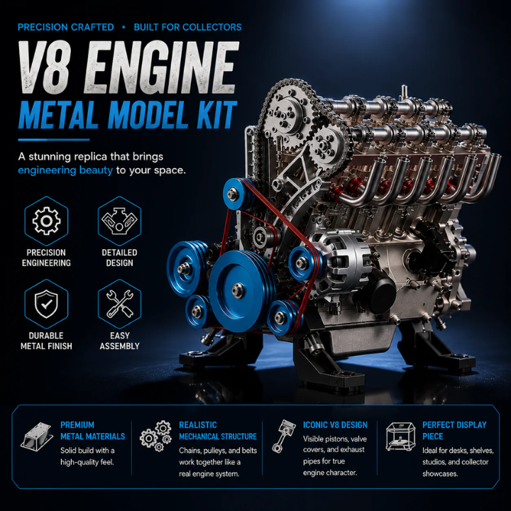 V8 Engine Display Model™ Premium Automotive Desk Collectible