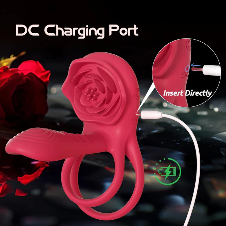 Veloura™ The Ultimate Tongue Licking &amp; Sucking Rose Vibrator – 2-in-1 Clitoral Stimulator &amp; Deep G-Spot Massager, 9 Intense Orgasm Modes, Dual Motor Power for Blasting Climaxes, 100% Waterproof &amp; Silky Silicone Veloura™