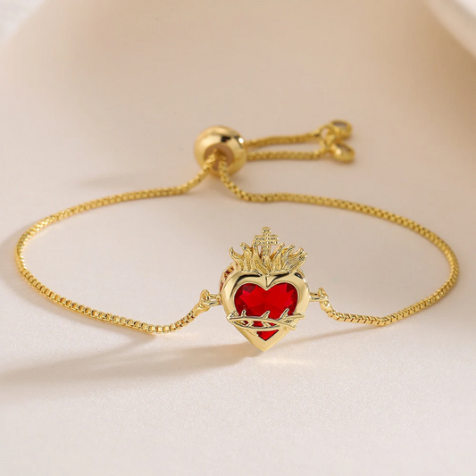 Pulsera Sagrado Corazón de Jesús (Ajustable)