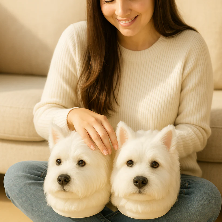 Super Realistic Dog Plush Slippers™ — Feel Like Walking with Your Dog Every Step