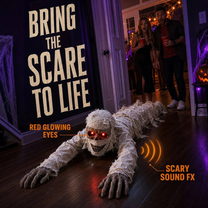 CryptCrawl™ Sound-Activated Crawling Mummy