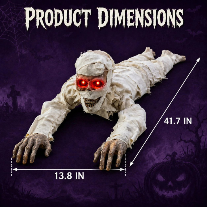 CryptCrawl™ Sound-Activated Crawling Mummy