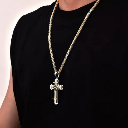 Latin Trinity Christian Cross Necklace - Multilayered