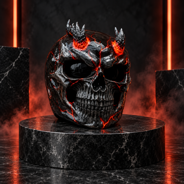 Hellfire Skull Motorcycle Helmet
