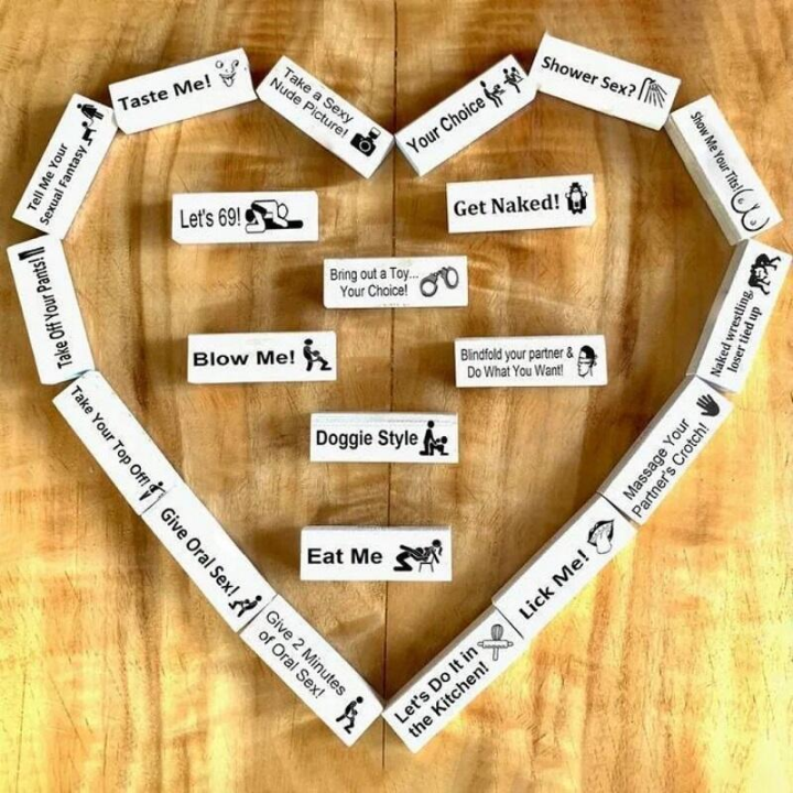 Adult Block Tower Couple Game Blocks Perfect Gift for Valentine's Day