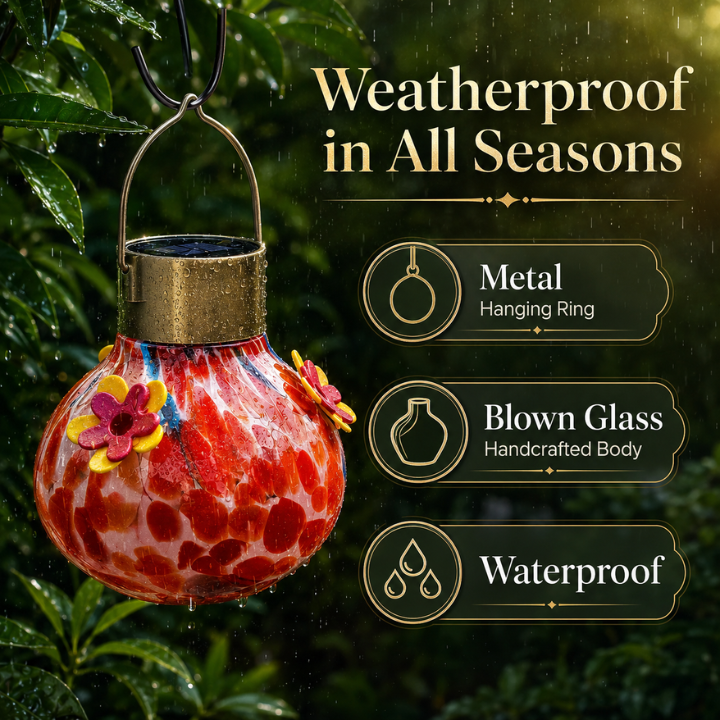 LumiBird™ Solar Hummingbird Feeder with Night Light