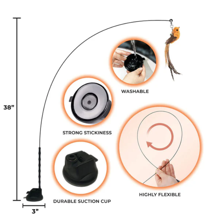 FlutterBird™ – Realistic Bird Simulation Cat Toy