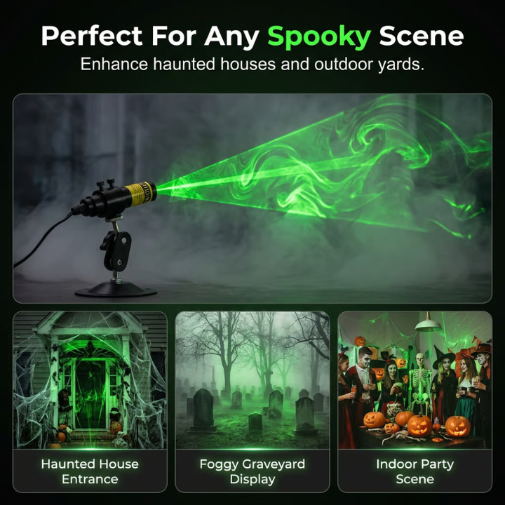 SwampGlow™ Laser Lights 360° Adjustable Spooky Atmosphere Creator